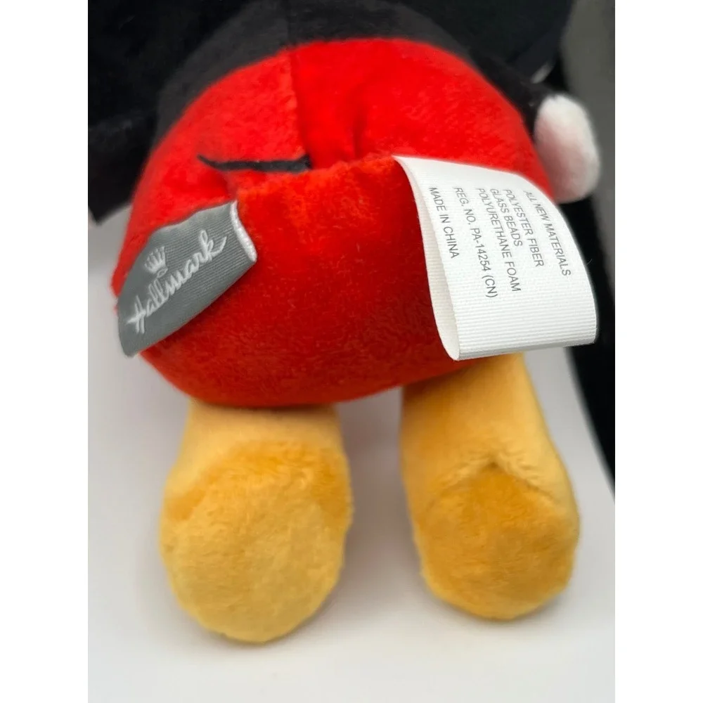 Hallmark Disney Mickey Minnie Mouse Plush Set Heart Valentine Red Black White